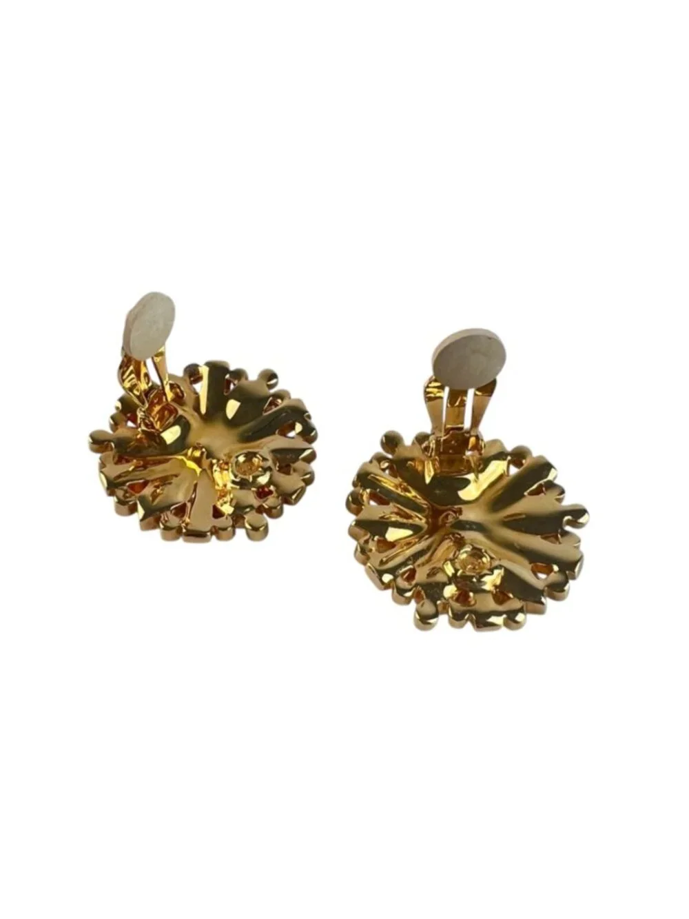 Vintage Swarovski Crystal Snowflake Clip-On Earrings, Gold Tone Starburst, Signe